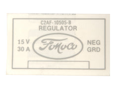 1964 FORD MUSTANG VOLTAGE REGULATOR DECAL