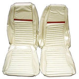 1969 FORD MUSTANG MACH 1 UPHOLSTERY - WHITE W/RED STRIPE