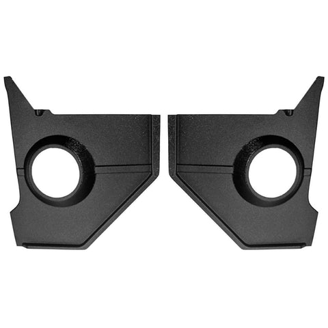 1964 - 1966 Ford Mustang Black Coupe Fastback Kick Panels With Speaker Holes.