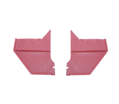 1967 - 1968 MUSTANG COUPE & FASTBACK KICK PANELS (DARK RED)