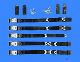 Black seat belt kit suit Ford Falcon XW GT GS GTHO & Fairmont