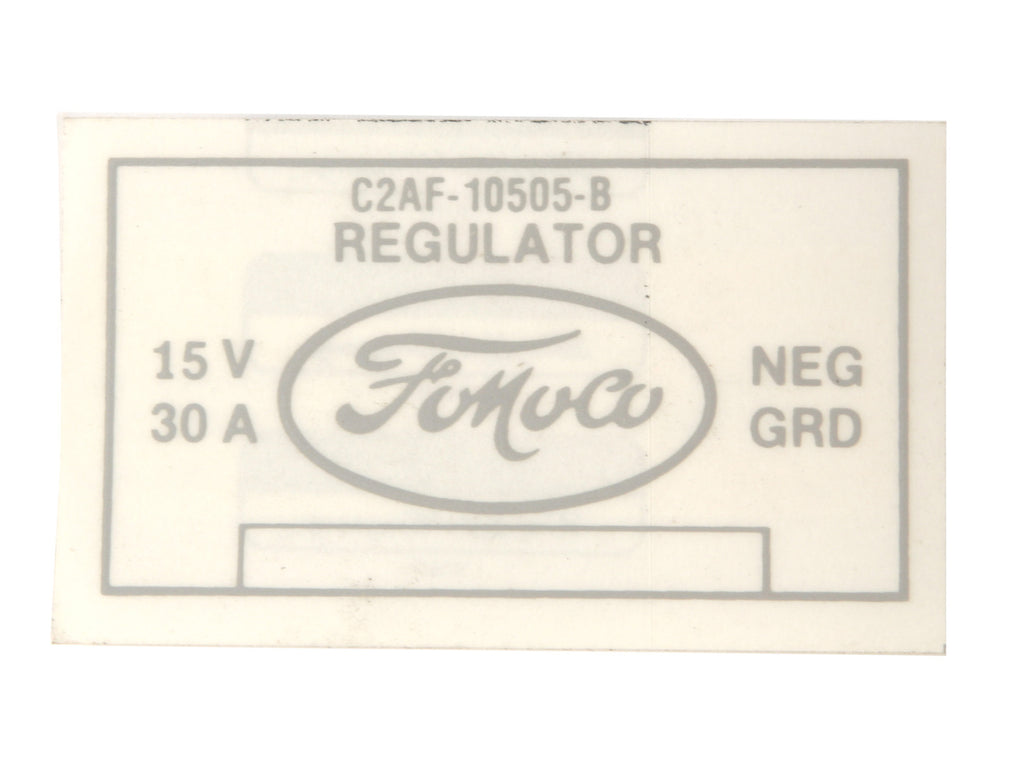 1964 FORD MUSTANG VOLTAGE REGULATOR DECAL – National Mustangs