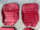 1965-1966 Ford Mustang Pony Upholstery Bright Red USED