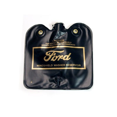 1966 - 1967 Ford Mustang Washer Bag Assembly (Gold Ford logo, flip cap).
