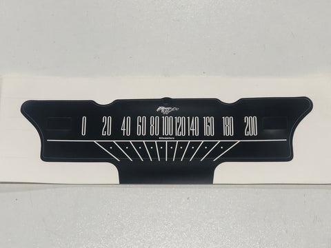 1964  - 1965 FORD MUSTANG INSTRUMENT KM/H OVERLAY
