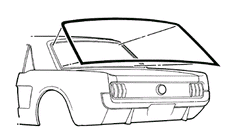 1964-1968 Ford Mustang Coupe Rear Window Seal.