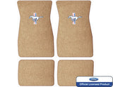 1964 - 1973 Ford Mustang Embroidered Carpet Mats Saddle