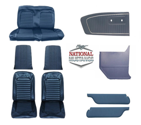 1964 1965 Ford Mustang Convertible Blue Interior Kit