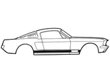 1967 MUSTANG  GT STRIPE KIT - DARK RED