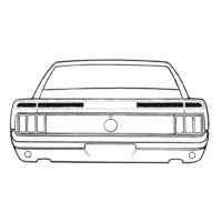 1970 Ford Mustang Mach 1 Trunk Stripe Kit Black