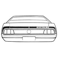 1973 Ford Mustang Mach 1 Stripe Kit Black