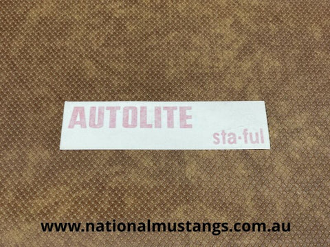 Autolite Battery Top Decal Suit Ford Falcon XR XT XW XY XA GT HO GS Mustang