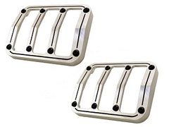 1965-1966 Ford Mustang Billet Tail Light Bezels with Accent Lines Pair.