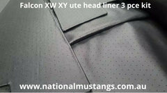 Black Perforated Headliner 3 Piece Kit Suit Ford Falcon 500 XW XY Ute GS