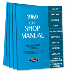 1969 Ford Car Shop Manual Mustang Falcon Fairlane Thunderbird Cougar Mercury