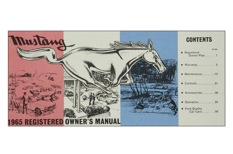 1964 MUSTANG OWNERS MANUAL