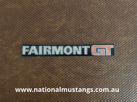 Fairmont GT Boot Badge Suit Ford Fairmont GT South African XY