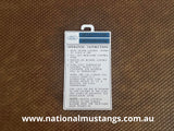 Selectaire Air Conditioning Tag Suit Ford Falcon Fairmont GT GTHO GS XW XY XA