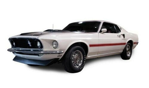 1969 Ford Mustang Mach 1 Red With Gold Stripe Kit